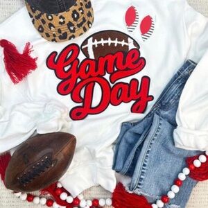 Game Day chenille football sweatshirt